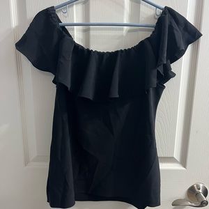Polo by Ralph Lauren, black off the shoulder ruffle top